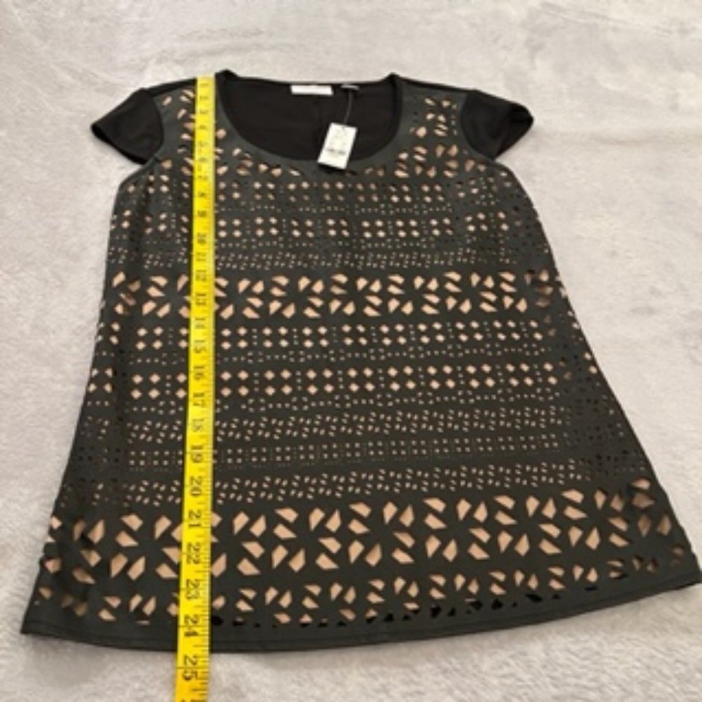 New York & Company Stretch Women's Top Shirt XS Black - Picture 2 of 15